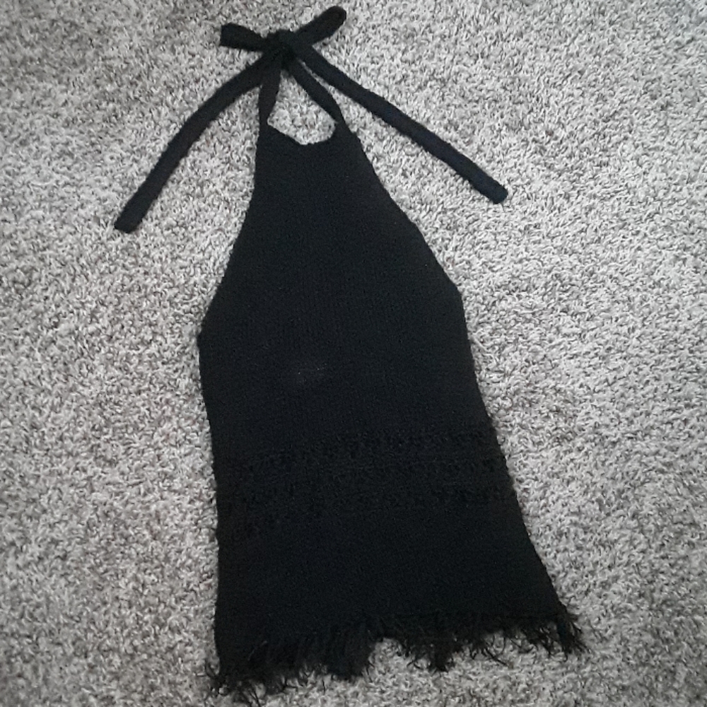 "DZ" Backless Woven Halter